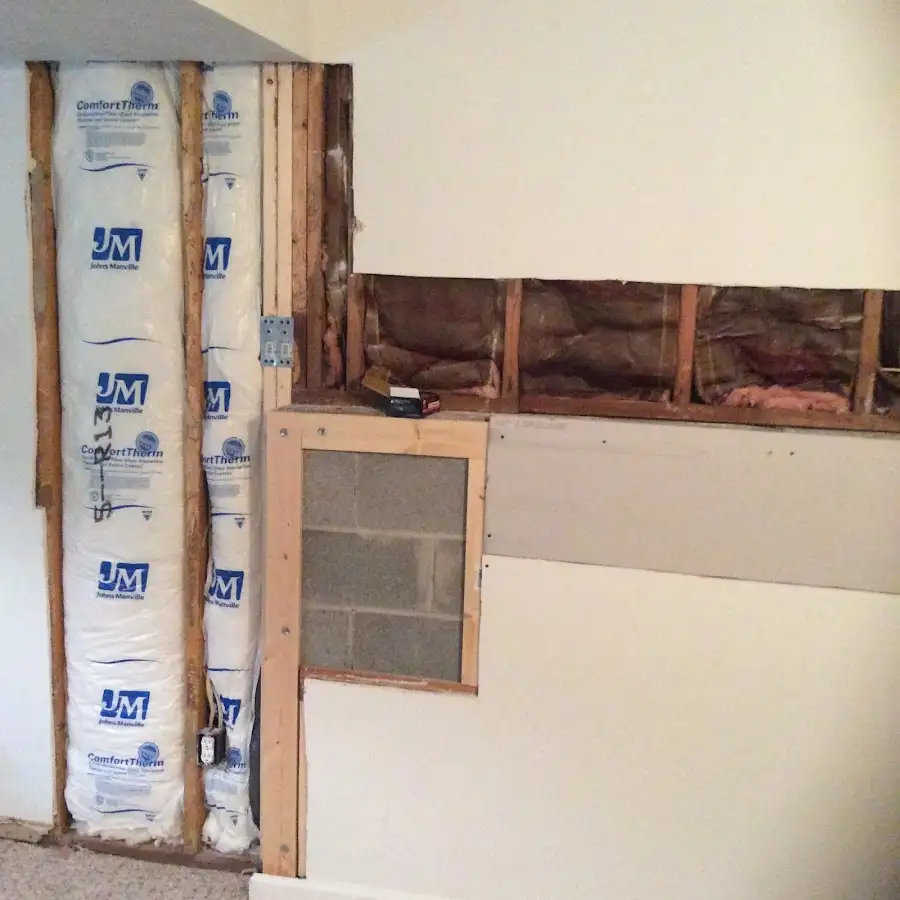 Wall insulation replacement during Contents Cleaning & Restoration in Guadalupe